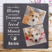 ペットの死を記念したペットパーソナライズされた写真 フォトプラーク