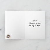 ペットの死 お別れ 休憩時間 グリーティングカード (内部)