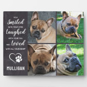 ペットの死 ペットメモリアル 犬の記念品 ギフト 思い出 フォトプラーク (正面)