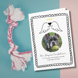 ペットの死 哀悼 犬 エンジェル ウイング オーダーメイド フォト カード