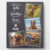 ペットの死 郷愁の slate 記念プレート 犬の追悼 フォトプラーク (正面)