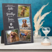 ペットの死 郷愁の slate 記念プレート 犬の追悼 フォトプラーク (側面)