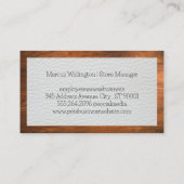 ペットの気にアイコン | 革と木材 名刺 (裏面)