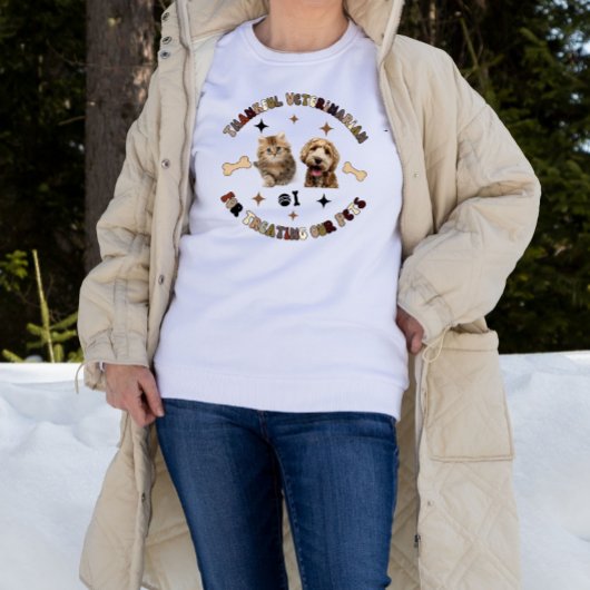 ペットの治療に感謝する獣医 スウェットシャツ