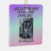 ペットの無条件の愛へのトリビュート 1枚の写真 セラミックオーナメント (右)