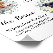 ペットの特別なドリンクの署名 ウェディング ドッグ 2枚の写真 ポスター (角)