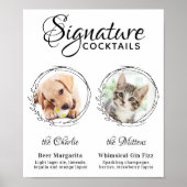 ペットの特別ドリンクカスタム2枚写真 ウェディング ポスター (正面)