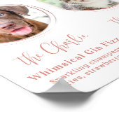 ペットの特別ドリンク ウェディング ローズゴールド バー ポスター (角)