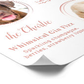 ペットの特別ドリンク エレガントなローズゴールドのペットウェディング ポスター (角)