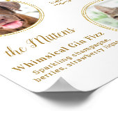 ペットの特別ドリンク エレガントゴールド ウェディング 2枚の写真 ポスター (角)