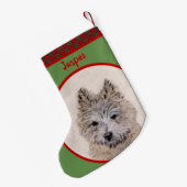 ペットの犬か猫 スモールクリスマスストッキング (裏面 (吊り時))
