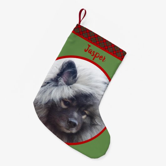 ペットの犬か猫 スモールクリスマスストッキング (正面 (吊り時))