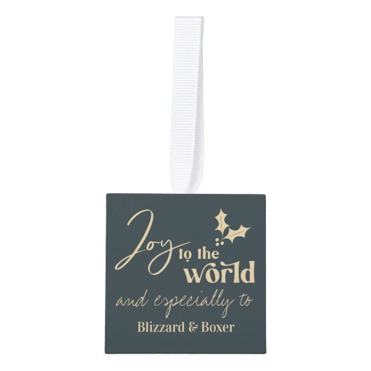 ペットの犬が喜ぶWord 3フォトキューブオーナメント キューブオーナメント (正面)