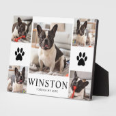 ペットの犬のメモリアルプレート 写真 フォトプラーク (側面)