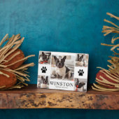 ペットの犬のメモリアル写真 フォトプラーク (側面)