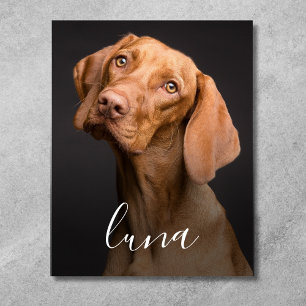 ペットの犬の写真に名前を入れたオリジナルグッズ キャンバスプリント