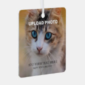 ペットの犬の写真をアップロードして両面プリントの正方形を作成 メタルオーナメント (正面右)