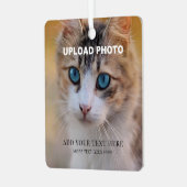 ペットの犬の写真をアップロードして両面プリントの正方形を作成 メタルオーナメント (正面左)