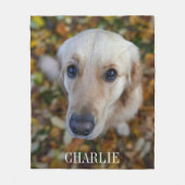 ペットの犬の写真をカスタマイズ フリースブランケット (正面)