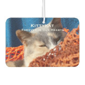 ペットの犬の写真をリフレッシュパーソナライズされたする カーエアーフレッシュナー (正面)