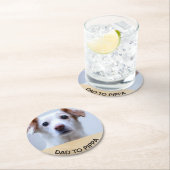 ペットの犬の写真を作パーソナライズされたる ラウンドペーパーコースター (インサイチュ)