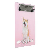 ペットの犬の名前と写真入りカスタムフォト ミニクリップボード (アングル)