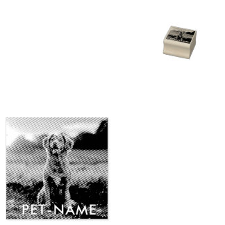 ペットの犬の名前と写真入りカスタムフォト ラバースタンプ