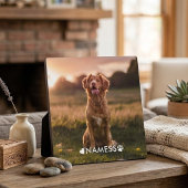 ペットの犬の名前の写真入りカスタムグッズ フォトプラーク