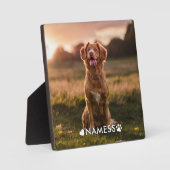 ペットの犬の名前の写真入りカスタムグッズ フォトプラーク (正面)