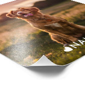 ペットの犬の名前の写真入りカスタムグッズ フォトプリント (角)