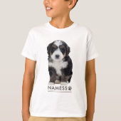ペットの犬の名前の写真入りカスタムグッズ Tシャツ (正面)