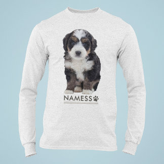 ペットの犬の名前の写真入りカスタムグッズ Tシャツ
