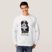 ペットの犬の名前の写真入りカスタムグッズ Tシャツ (正面フル)