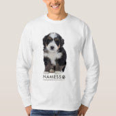 ペットの犬の名前の写真入りカスタムグッズ Tシャツ (正面)