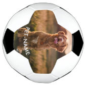 ペットの犬の名前の写真入りカスタムフォト サッカーボール (回転)