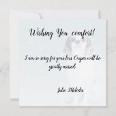 ペットの犬の喪失のカード カード (裏面)