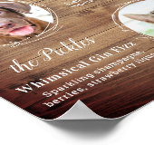 ペットの犬の結婚式 シグネチャードリンク カスタムフォトバー ポスター (角)