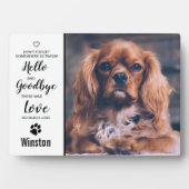 ペットの犬の追悼記念品 哀悼の言葉 ペットの死 フォトプラーク (正面)