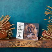 ペットの犬の追悼記念品 哀悼の言葉 ペットの死 フォトプラーク (側面)