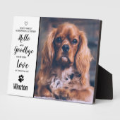 ペットの犬の追悼記念品 哀悼の言葉 ペットの死 フォトプラーク (側面)