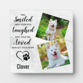 ペットの犬の追悼 思い出のペットロス 記念写真 フォトプラーク (正面)