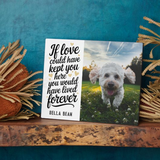 ペットの犬メモリアル名言写真 フォトプラーク (側面)