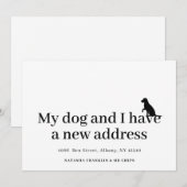 ペットの犬 新しい住所のお知らせ 引っ越しました (正面/裏面)