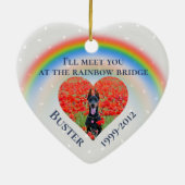 ペットの犬 猫 レインボーブリッジ 写真 オーダーメイド セラミックオーナメント (裏面)