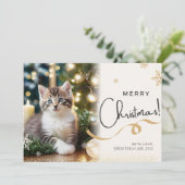 ペットの猫のクリスマスホリデーカード シーズンカード (スタンド正面)