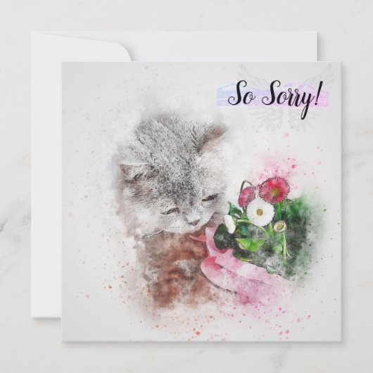 ペットの猫の喪失カード カード (正面)