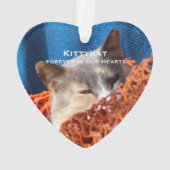 ペットの猫または犬の写真アクリパーソナライズされたル オーナメント (裏面)