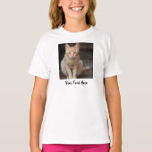 ペットの猫写真名の作成 Tシャツ (正面)