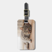 ペットの猫写真旅行の荷物タグを追加 ラゲッジタグ (正面縦)