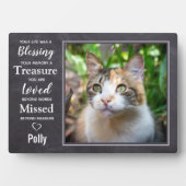 ペットの猫 追悼ギフト - 猫の追悼ギフト - ペットの喪失 フォトプラーク (正面)